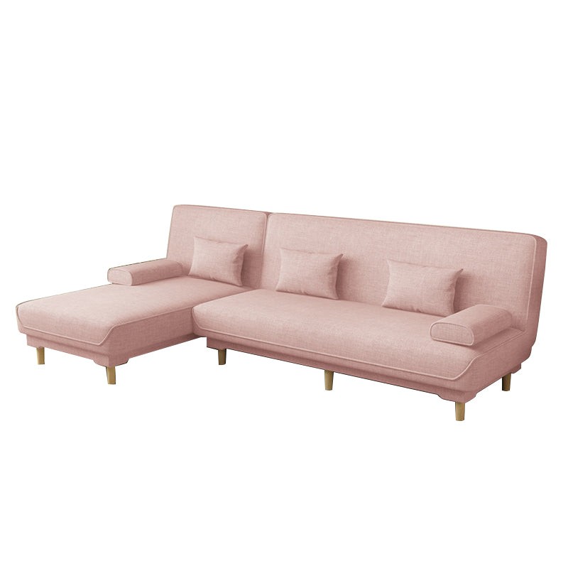 Modern Fabric/Faux Leather Sofa with Pillow Top Arm for Living Room