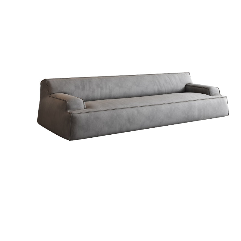 Recessed Arm Modular/Stationary Furniture Sectionals in Grey