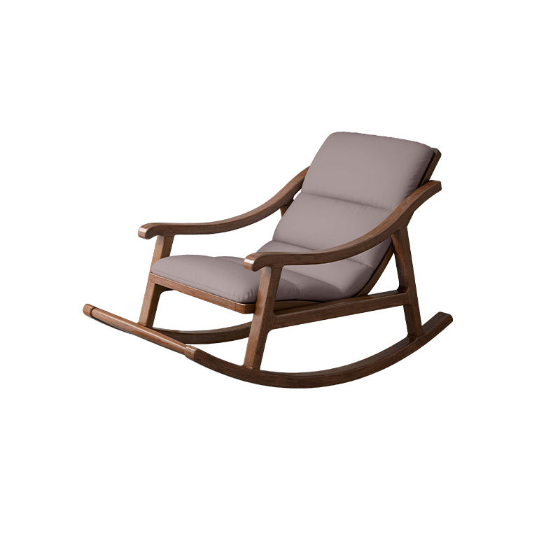 Sloped Arms Lounge Accent Chair with Solid Wood Frame and Arms Included