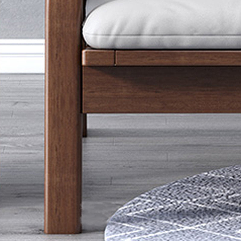 Sloped Arms Lounge Accent Chair with Solid Wood Frame and Arms Included