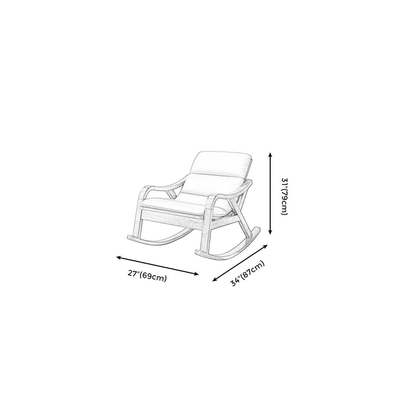 Sloped Arms Lounge Accent Chair with Solid Wood Frame and Arms Included