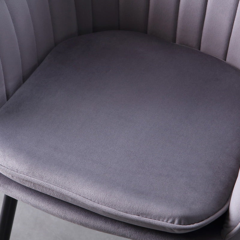 Sewn Pillow Back Chair with Flared Arms and Basic Four Legs for Apartment