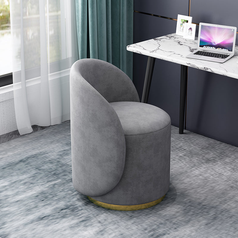 Linen Blend Barrel Accent Chair with Fixed Back, 19.69" W √ó 19.69" L √ó 26.77" H
