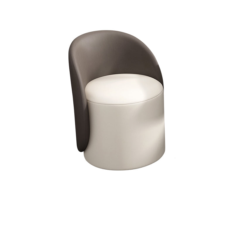 Linen Blend Barrel Accent Chair with Fixed Back, 19.69" W √ó 19.69" L √ó 26.77" H