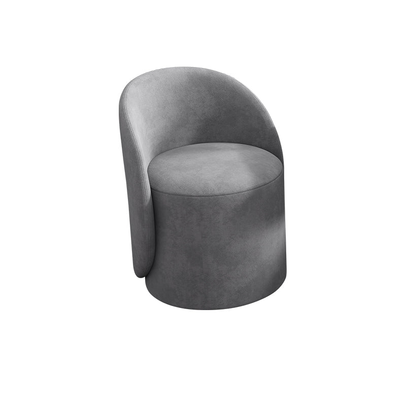 Linen Blend Barrel Accent Chair with Fixed Back, 19.69" W √ó 19.69" L √ó 26.77" H