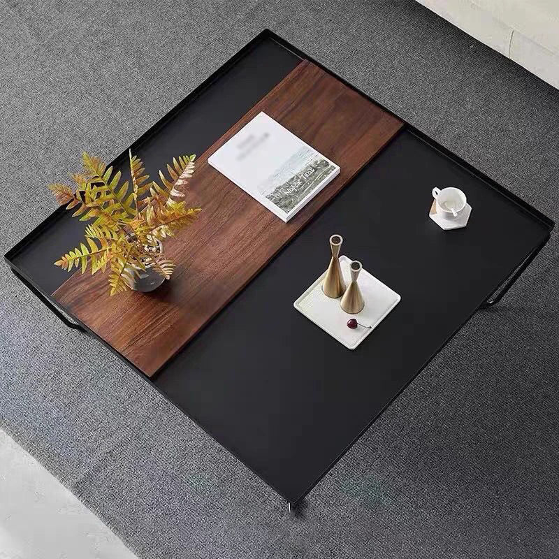 Modern Style Metal Craft Cross Table Base Black Rectangular & Square Coffee Table