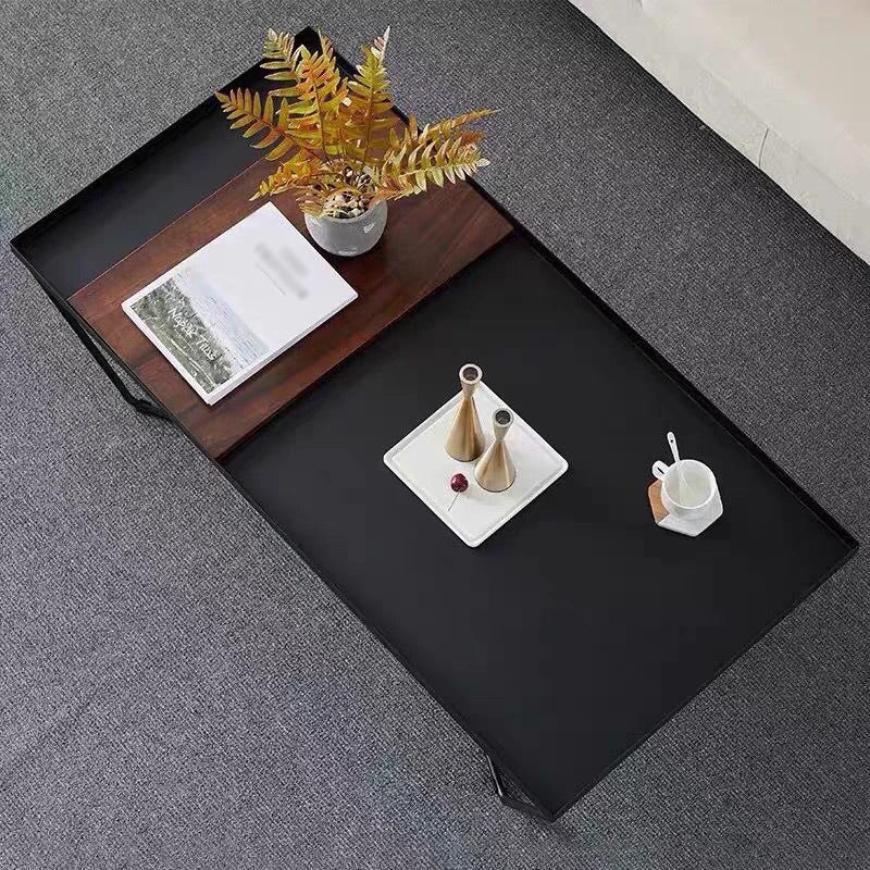 Modern Style Metal Craft Cross Table Base Black Rectangular & Square Coffee Table