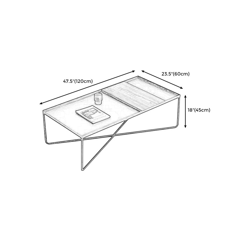 Modern Style Metal Craft Cross Table Base Black Rectangular & Square Coffee Table