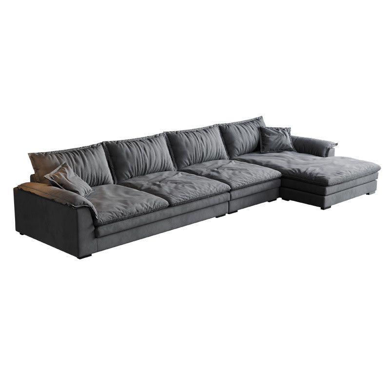 Contemporary Loose Back 33.46" H Sofa Pillow Top Arm Sofa & Chaise