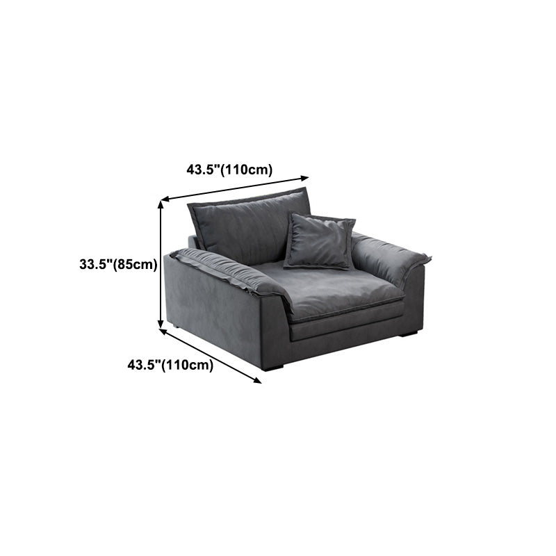 Contemporary Loose Back 33.46" H Sofa Pillow Top Arm Sofa & Chaise