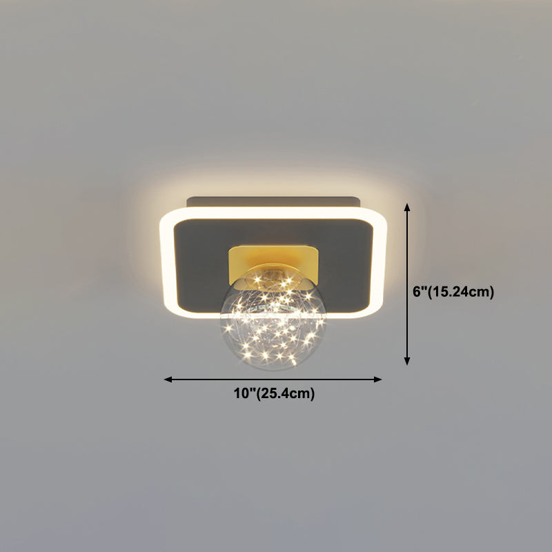 Hallway LED Flush Mount Light Minimalist Starry Glass Ceiling Light