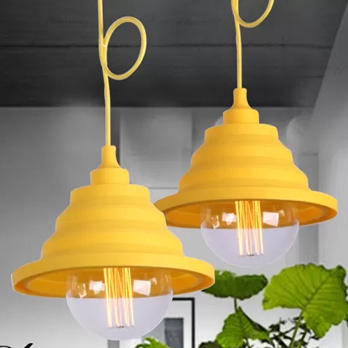 Kinder konisch hängende Anhänger Metal Single Head Leuchtende hängende Licht für Spielzimmer