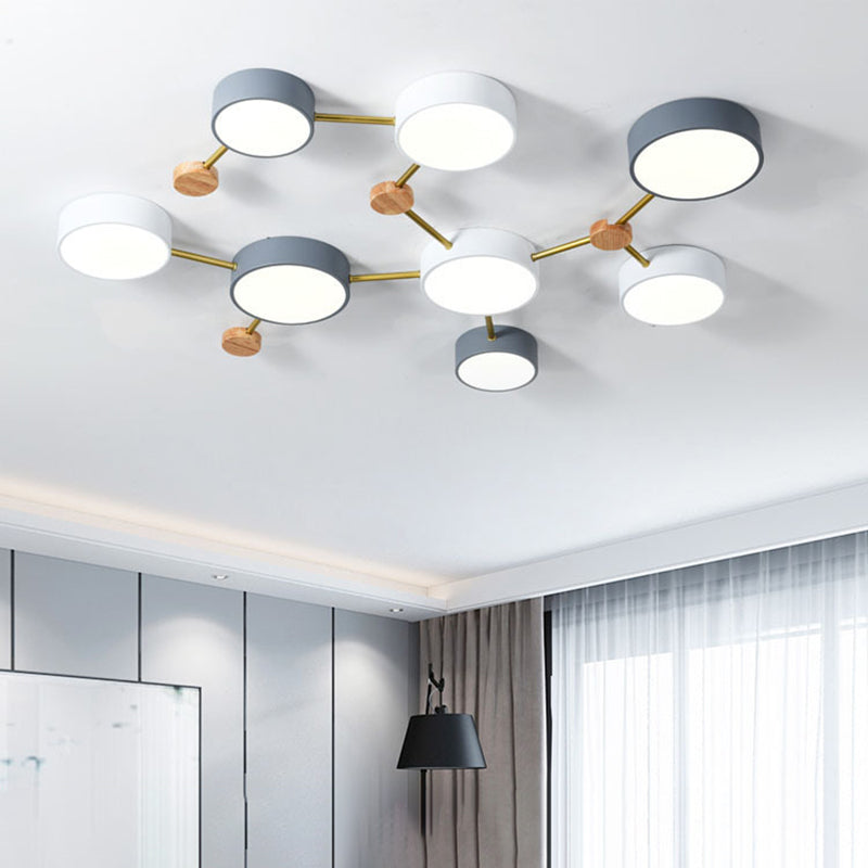 Nordic LED Flush Mount Big Dipper Shaped Bedroom Ceiling Light