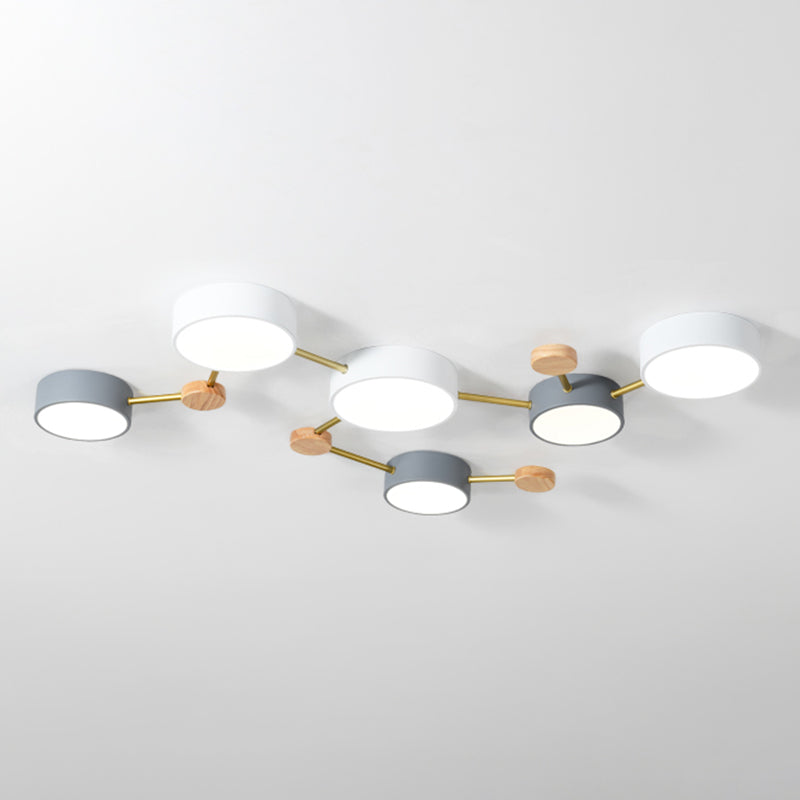 Nordic LED Flush Mount Big Dipper Shaped Bedroom Ceiling Light