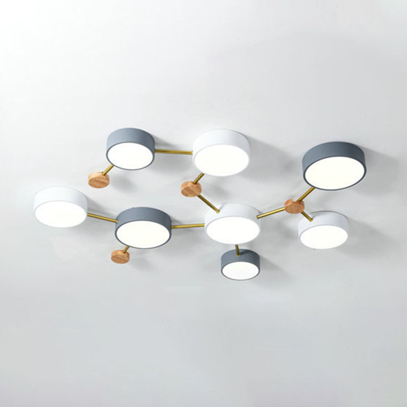 Nordic LED Flush Mount Big Dipper Shaped Bedroom Ceiling Light