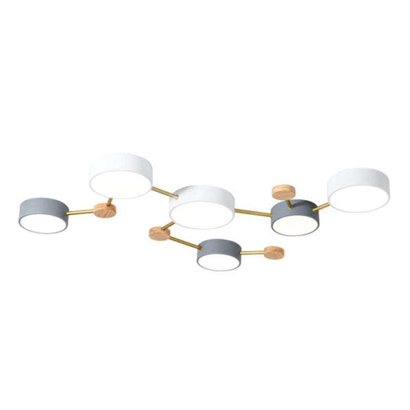 Nordic LED Flush Mount Big Dipper Shaped Bedroom Ceiling Light