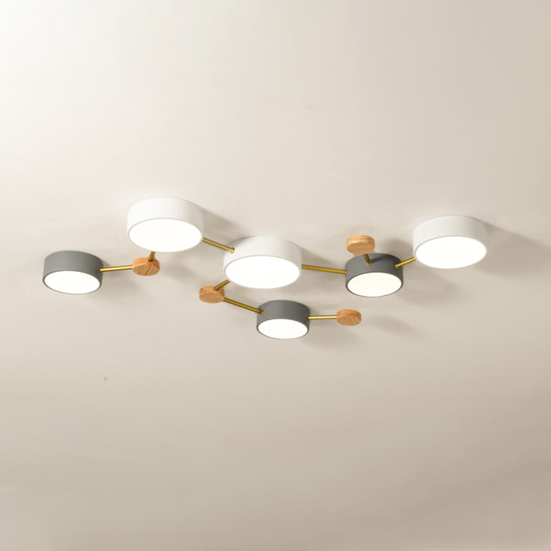 Nordic LED Flush Mount Big Dipper Shaped Bedroom Ceiling Light