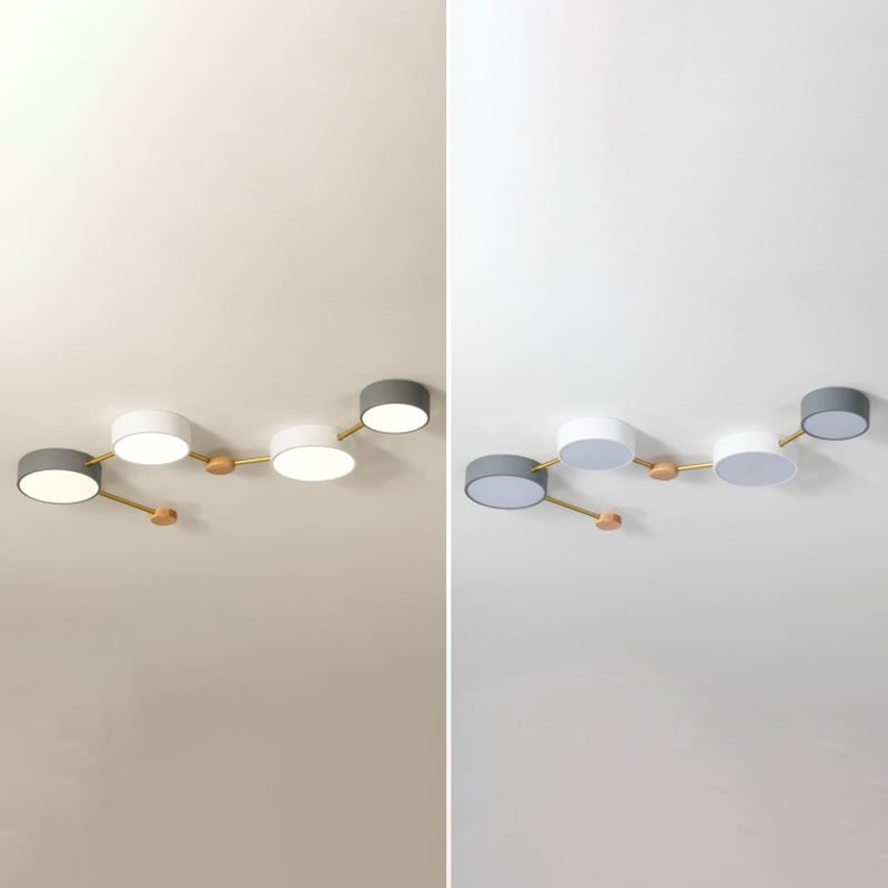Nordic LED Flush Mount Big Dipper Shaped Bedroom Ceiling Light