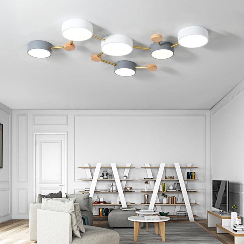 Nordic LED Flush Mount Big Dipper Shaped Bedroom Ceiling Light
