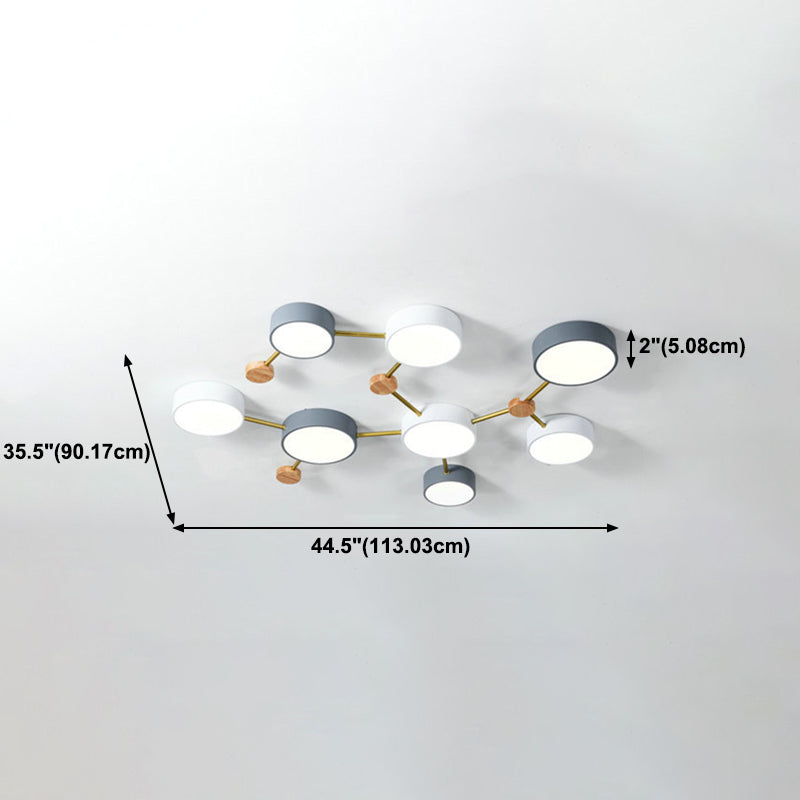 Nordic LED Flush Mount Big Dipper Shaped Bedroom Ceiling Light