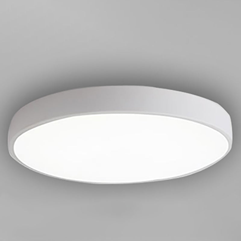 1 Light Round Flush Mount Light Modern Style Metal Flush Mount Lamp