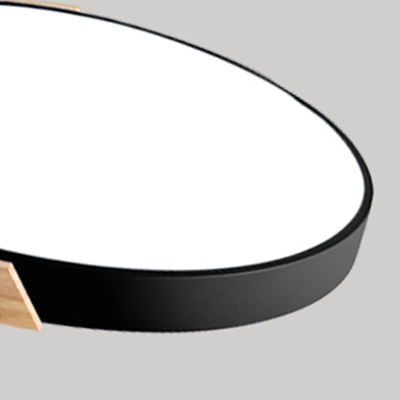 1 Light Round Flush Mount Light Modern Style Metal Flush Mount Lamp