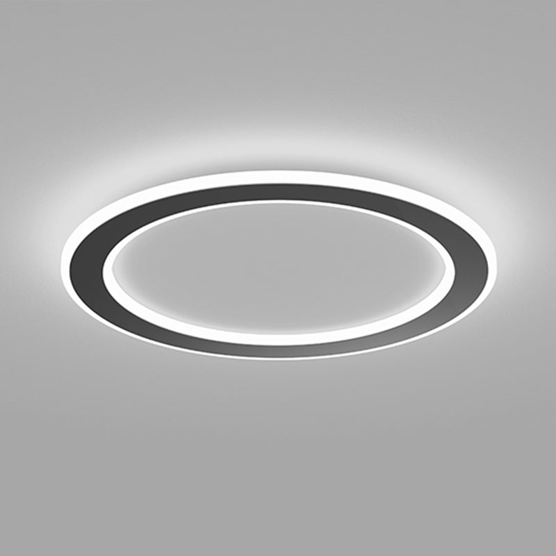 Metal Geometric Shape Flush Mount Light Modern 1-Light Flush Mount Ceiling Light