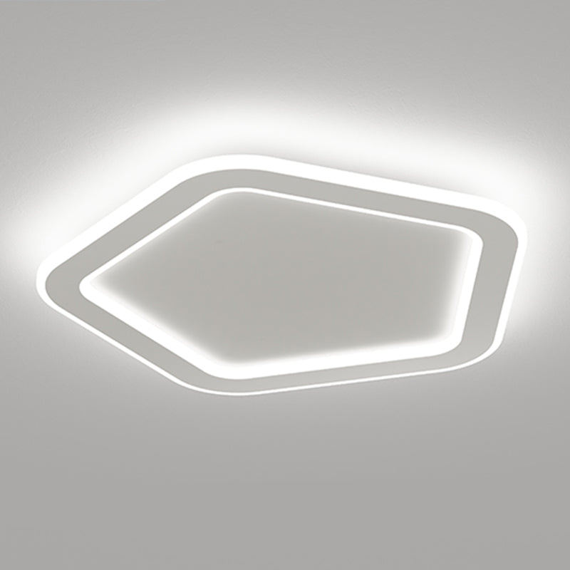 Metal Geometric Shape Flush Mount Light Modern 1-Light Flush Mount Ceiling Light