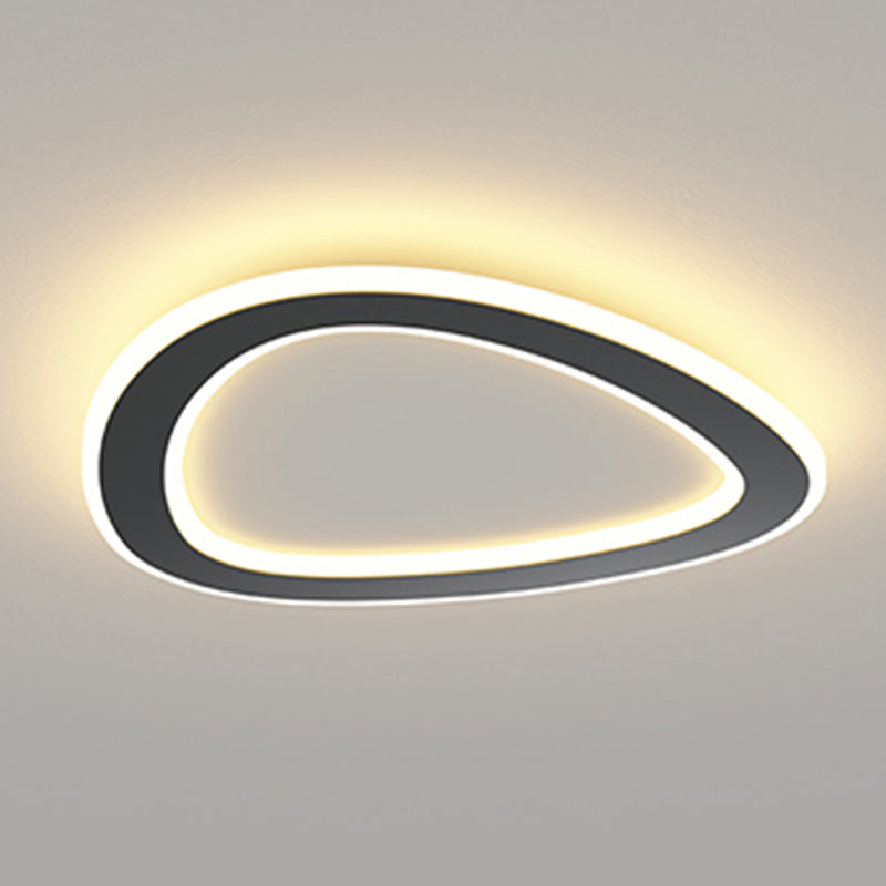 Metal Geometric Shape Flush Mount Light Modern 1-Light Flush Mount Ceiling Light
