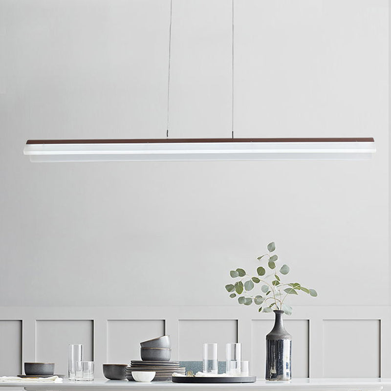 Simple LED Island Light Modern Style Metal Hanging Light for Dining Room