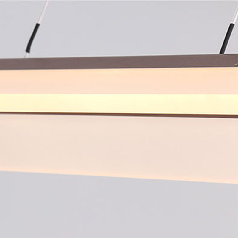 Simple LED Island Light Modern Style Metal Hanging Light for Dining Room