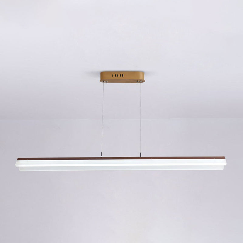 Simple LED Island Light Modern Style Metal Hanging Light for Dining Room