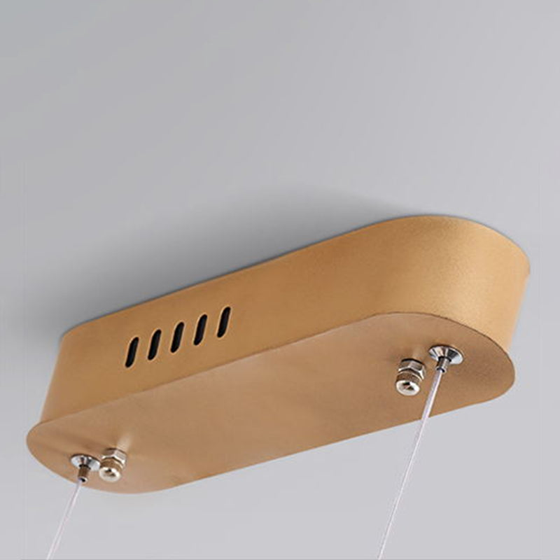 Simple LED Island Light Modern Style Metal Hanging Light for Dining Room