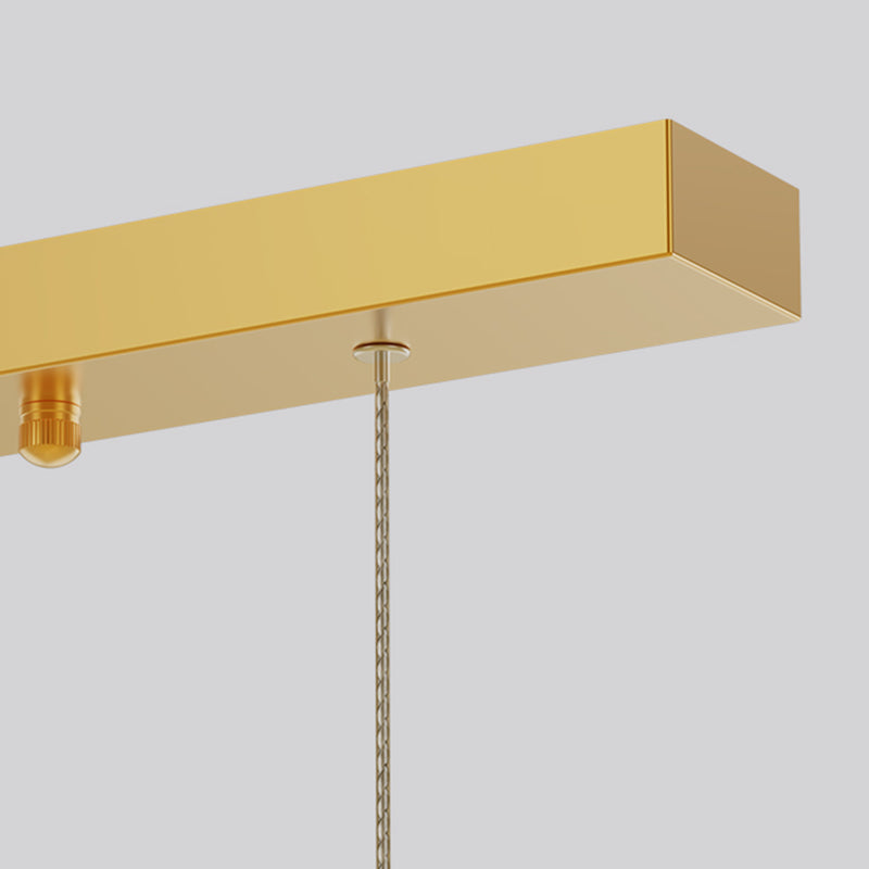 Contemporary Linear Pendant Lighting Fixtures Metal 2 Light Island Light Fixtures