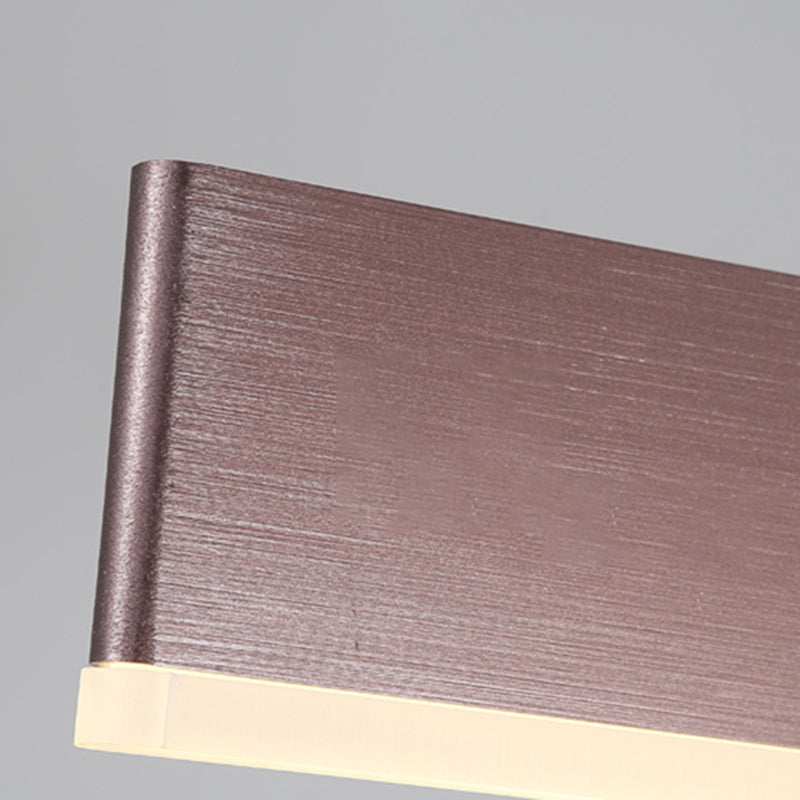 Contemporary Style Linear Shape Island Light Metal 1 Light Island Pendant Light in Brown