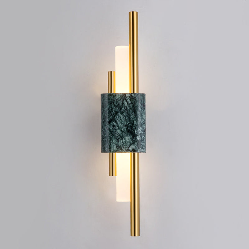 Stone Cylinder Wall Mounted Lamps Modern Style 1 Light LED Wall Sconce