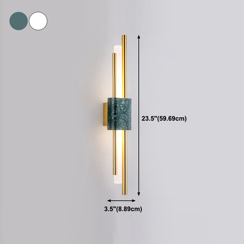 Stone Cylinder Wall Mounted Lamps Modern Style 1 Light LED Wall Sconce