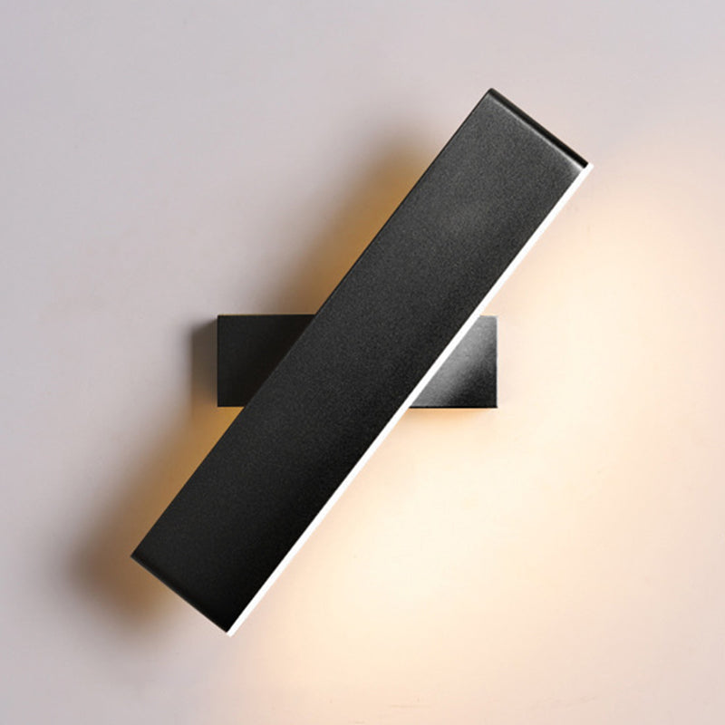 Rectangle Shape Metal Wall Light Modern Style Single Light Wall Mount Lighting