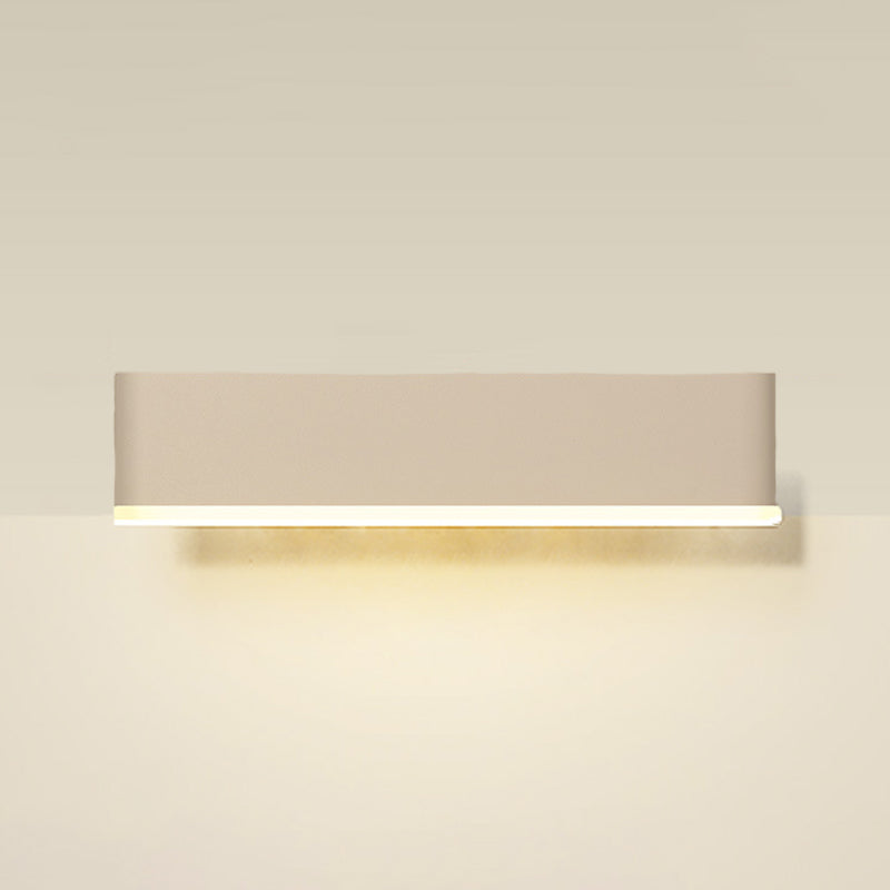 Rectangle Shape Metal Wall Light Modern Style Single Light Wall Mount Lighting