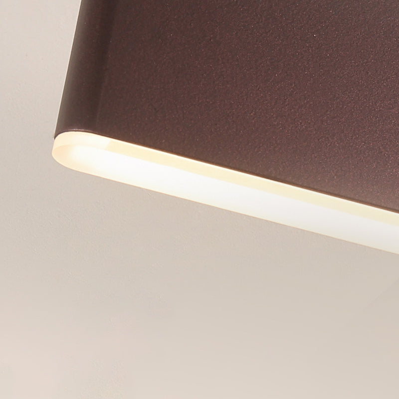 Rectangle Shape Metal Wall Light Modern Style Single Light Wall Mount Lighting