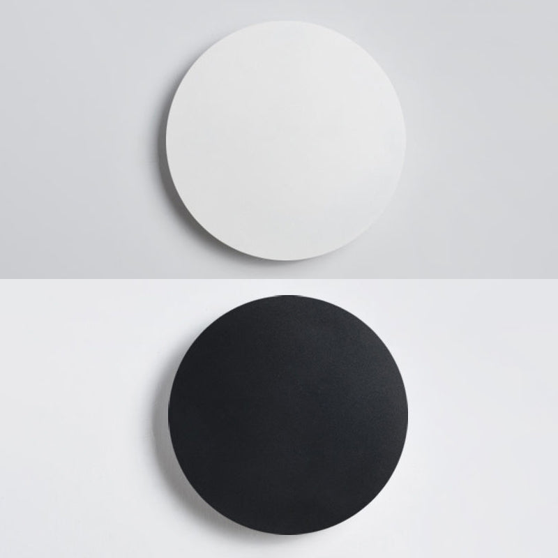Round LED Wall Mount Light 1-Light Wall Sconce Light with Iron Shade for Living Room
