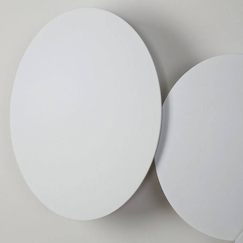 Round LED Wall Mount Light 1-Light Wall Sconce Light with Iron Shade for Living Room