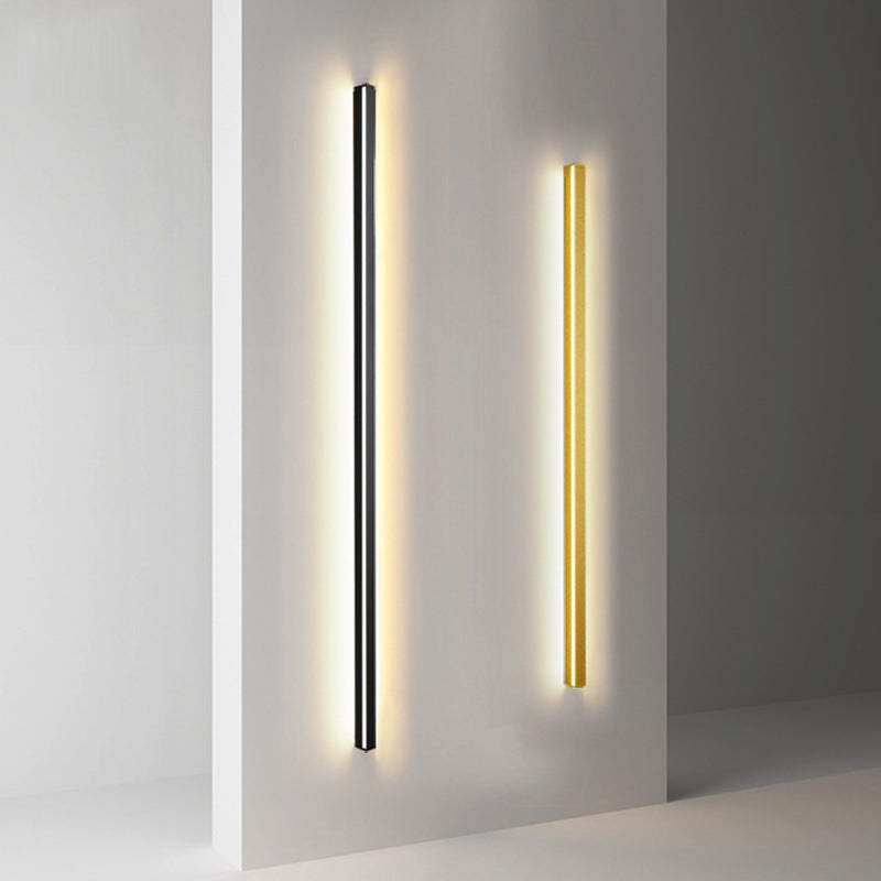 Linear Shape Metal Wall Light Modern Style 1 Light Wall Sconce Light