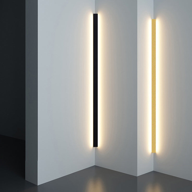 Linear Shape Metal Wall Light Modern Style 1 Light Wall Sconce Light
