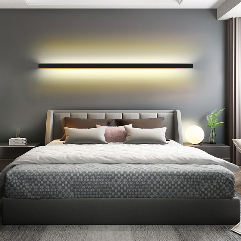 Linear Shape Metal Wall Light Modern Style 1 Light Wall Sconce Light