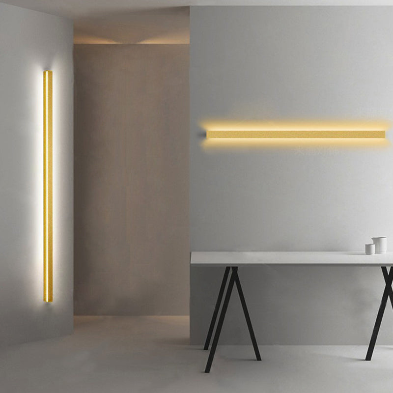 Linear Shape Metal Wall Light Modern Style 1 Light Wall Sconce Light