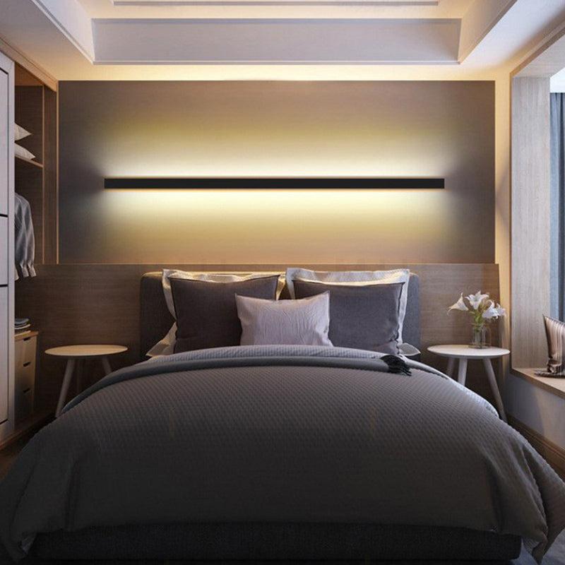 Linear Shape Metal Wall Light Modern Style 1 Light Wall Sconce Light