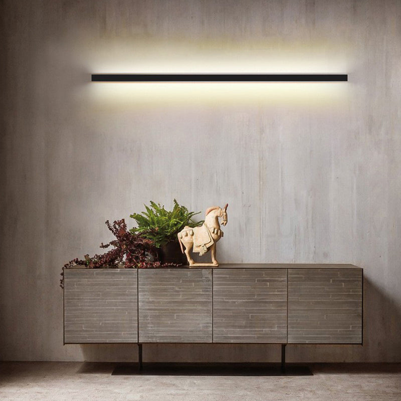 Linear Shape Metal Wall Light Modern Style 1 Light Wall Sconce Light