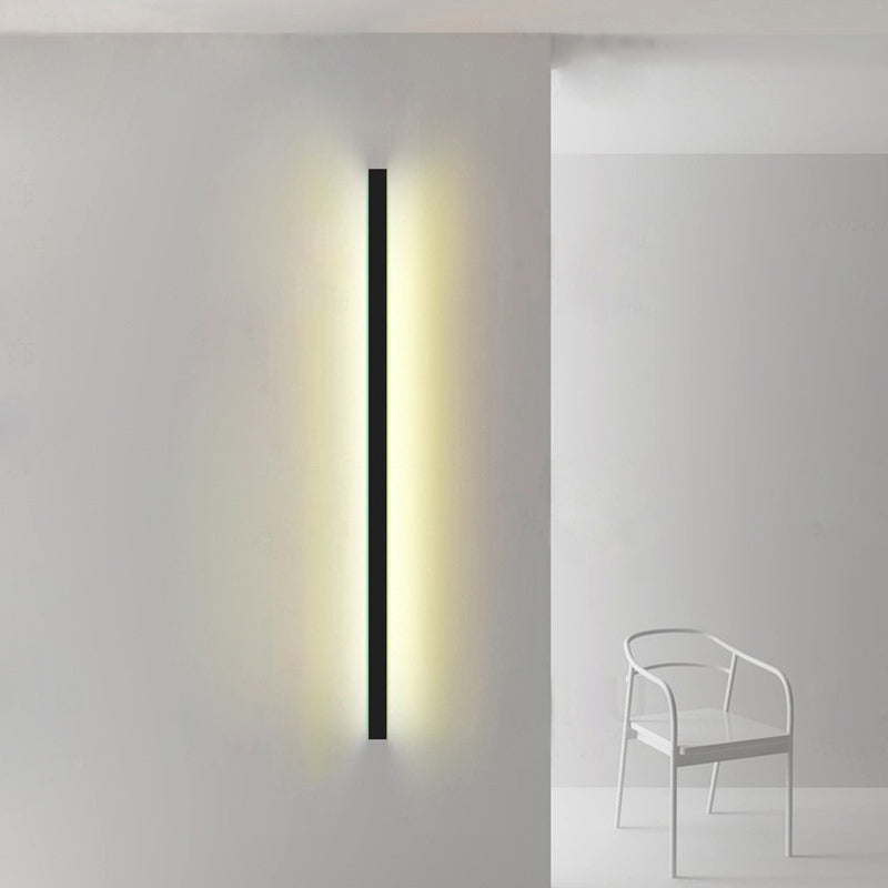Linear Shape Metal Wall Light Modern Style 1 Light Wall Sconce Light