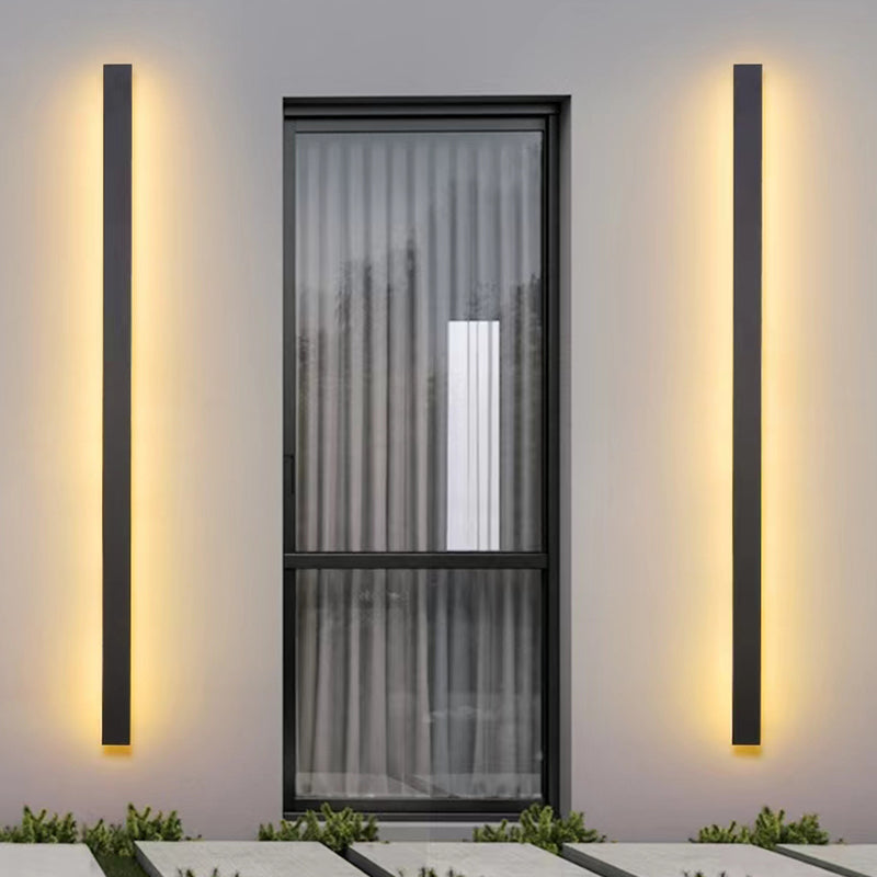 Linear Shape Metal Wall Light Modern Style Single Light Wall Mount Lamp